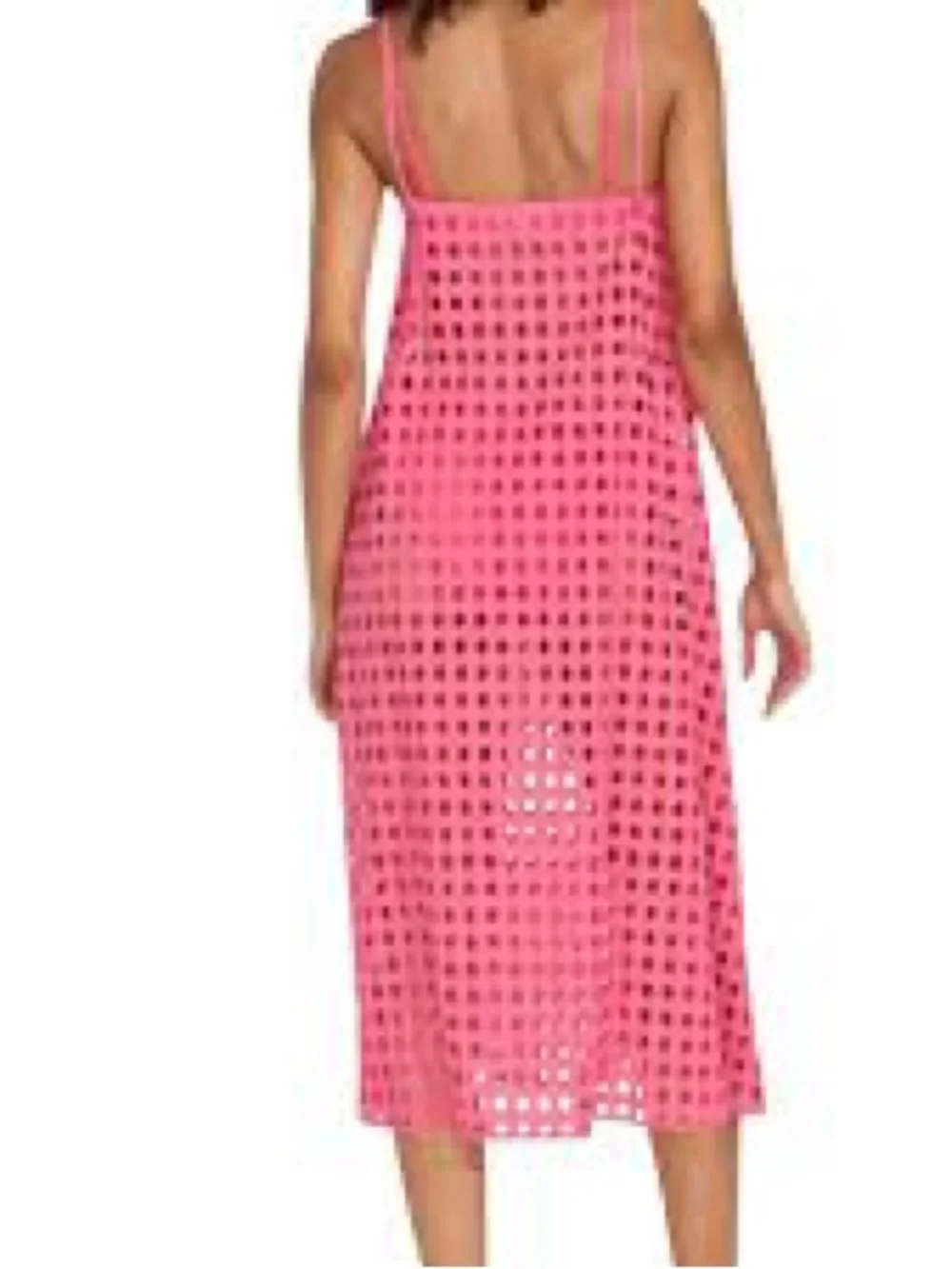 SOLID & STRIPED Hot Pink Annika Eyelet Cover-Up, XS